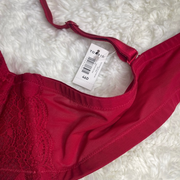 XO Plunge Push-Up Tattoo Lace Straight Back Bra 46D - Picture 7 of 16